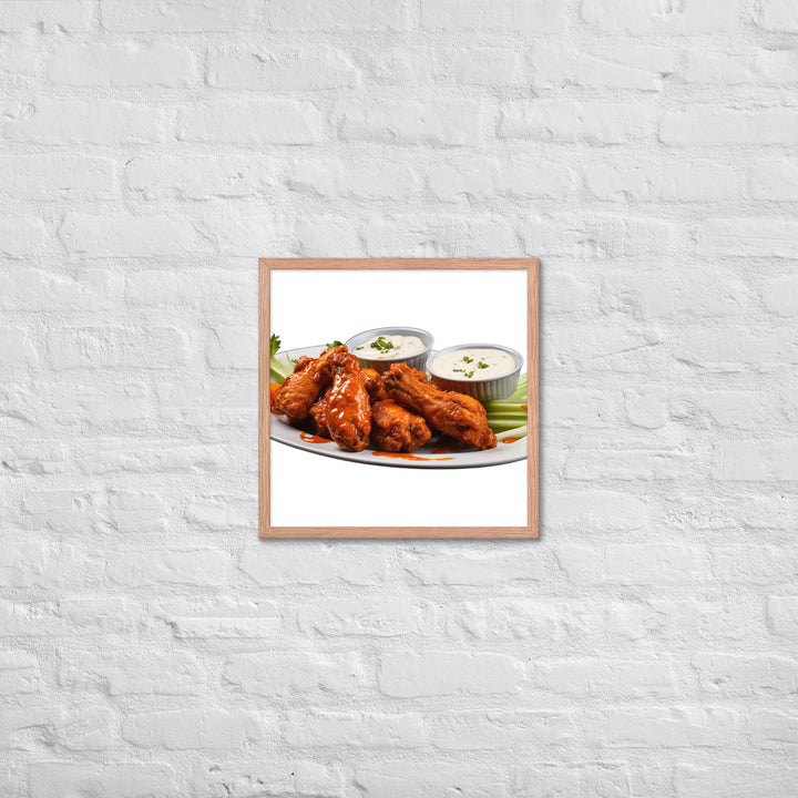 Spicy Buffalo Wings Framed poster 🤤 from Yumify.AI