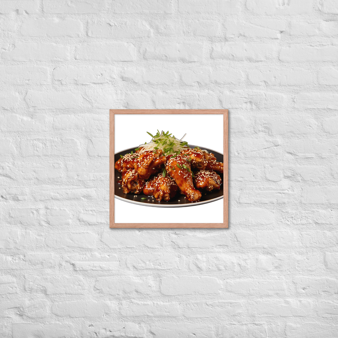 Korean Fried Chicken Delight Framed poster 🤤 from Yumify.AI