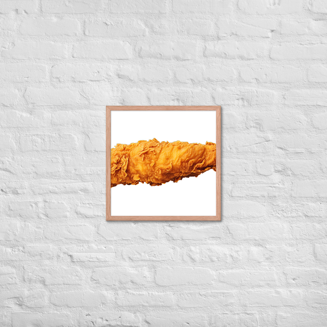 Golden Crispy Fried Chicken Framed poster 🤤 from Yumify.AI