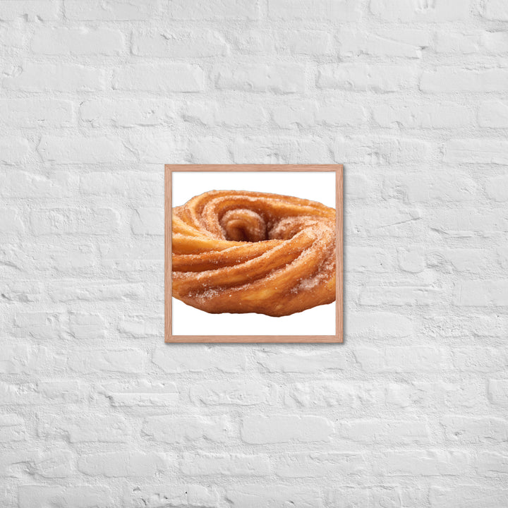 Cinnamon Sugar Donut Twist Framed poster 🤤 from Yumify.AI