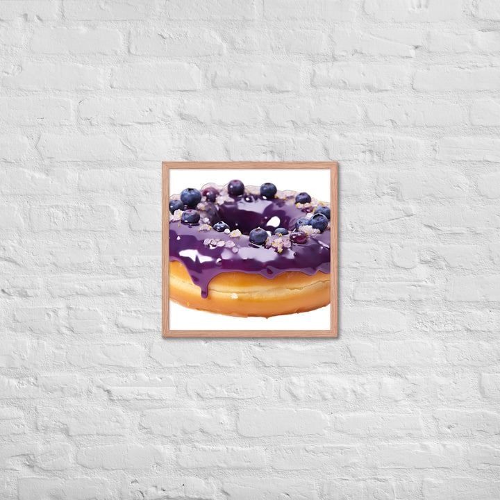 Blueberry Filled Donut Framed poster 🤤 from Yumify.AI