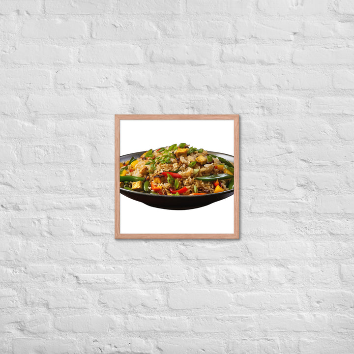 Vegetable Fried Rice Framed poster 🤤 from Yumify.AI