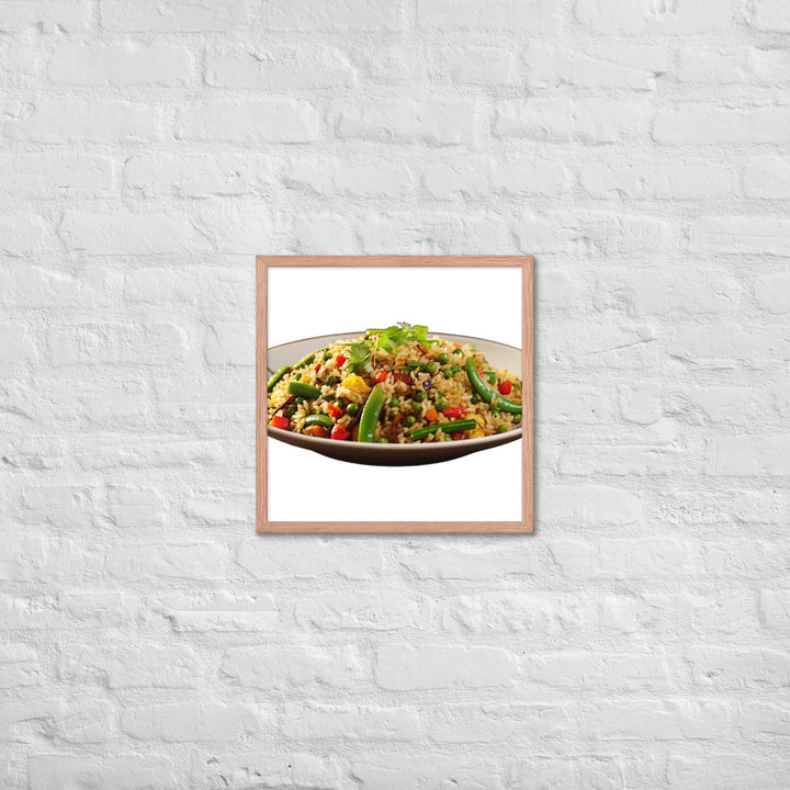 Vegetable Fried Rice Framed poster 🤤 from Yumify.AI