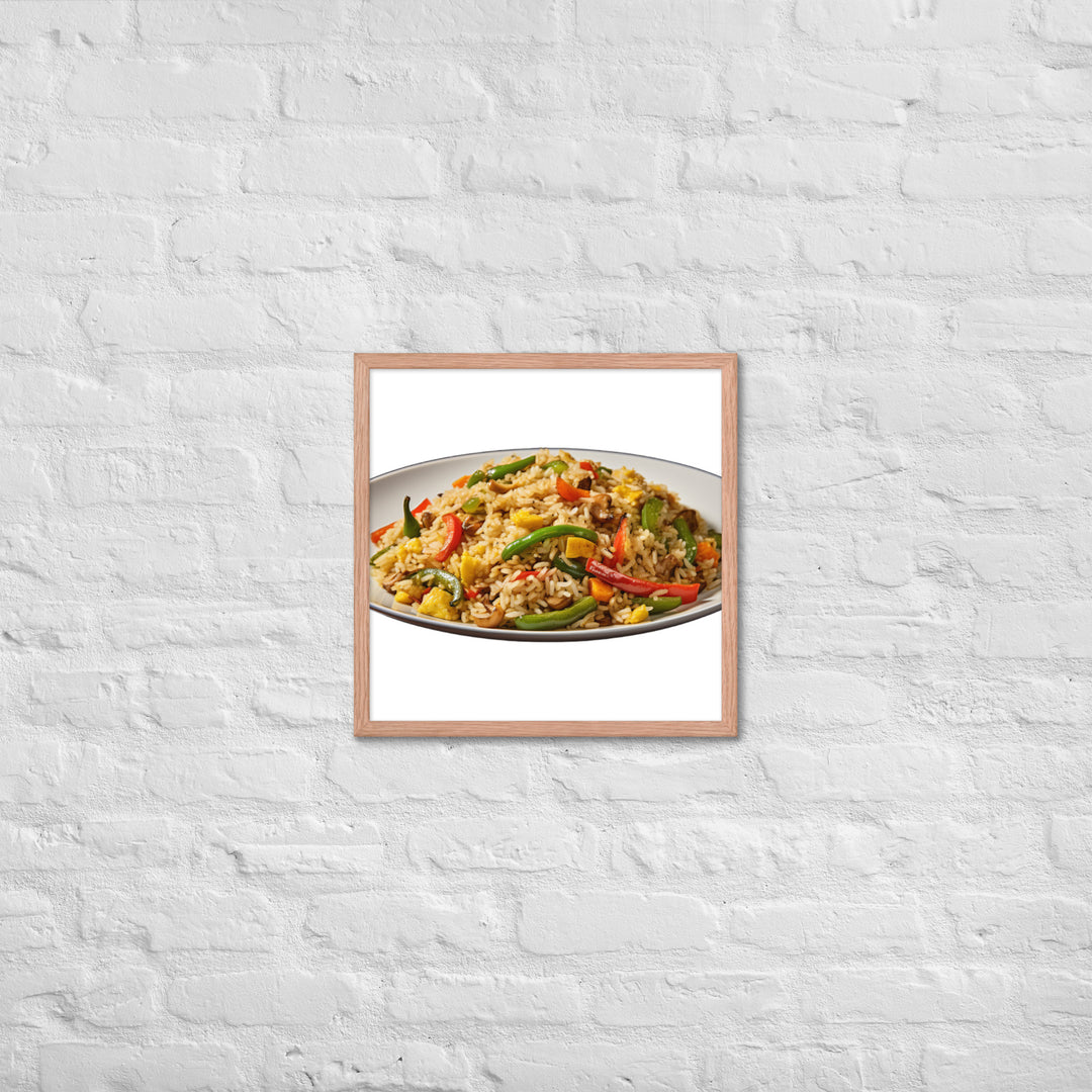 Vegetable Fried Rice Framed poster 🤤 from Yumify.AI