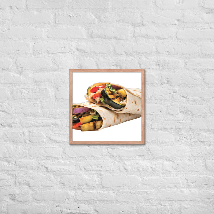 Vegetarian Shawarma Framed poster 🤤 from Yumify.AI