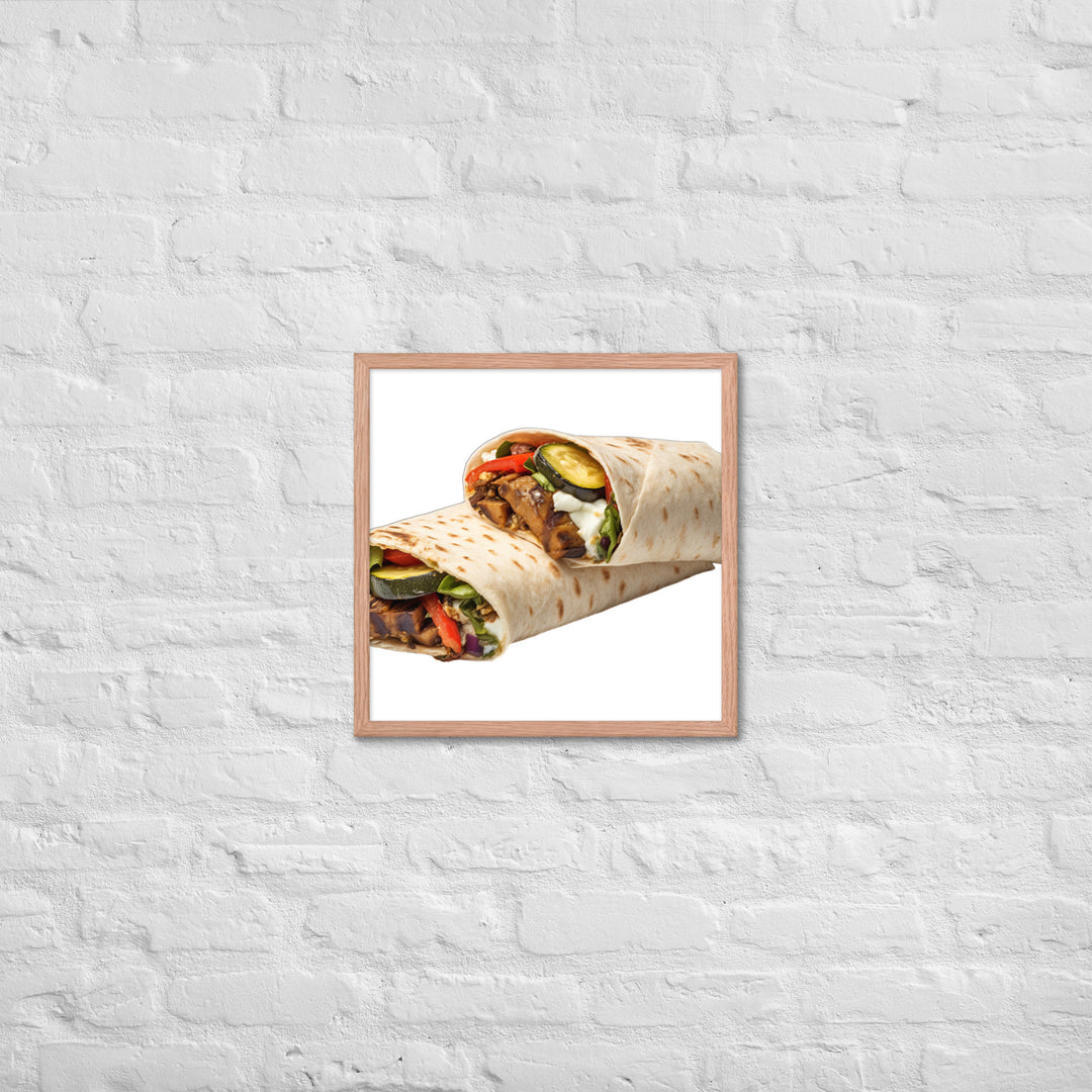 Vegetarian Shawarma Framed poster 🤤 from Yumify.AI