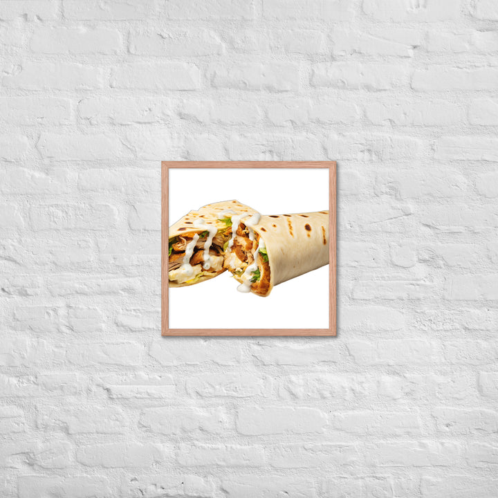 Spiced Chicken Shawarma Framed poster 🤤 from Yumify.AI