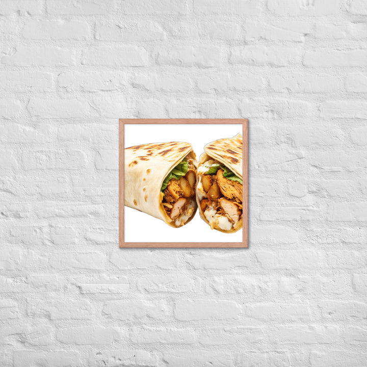 Spiced Chicken Shawarma Framed poster 🤤 from Yumify.AI