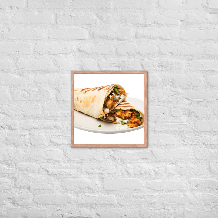 Spiced Chicken Shawarma Framed poster 🤤 from Yumify.AI