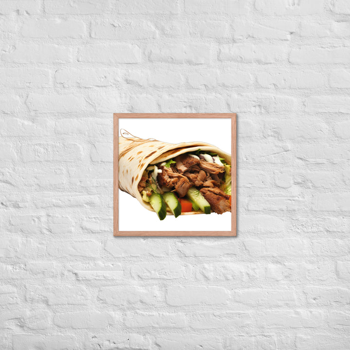 Mixed Meat Shawarma Framed poster 🤤 from Yumify.AI