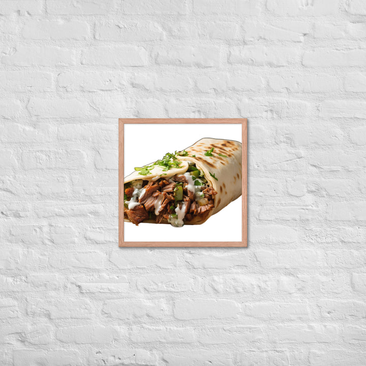 Lamb Shawarma Delight Framed poster 🤤 from Yumify.AI