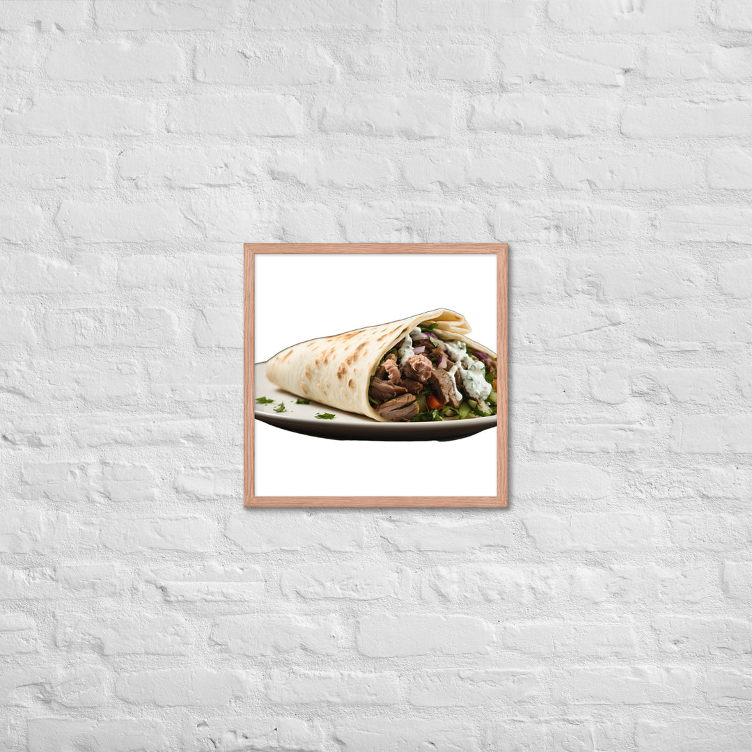 Lamb Shawarma Delight Framed poster 🤤 from Yumify.AI