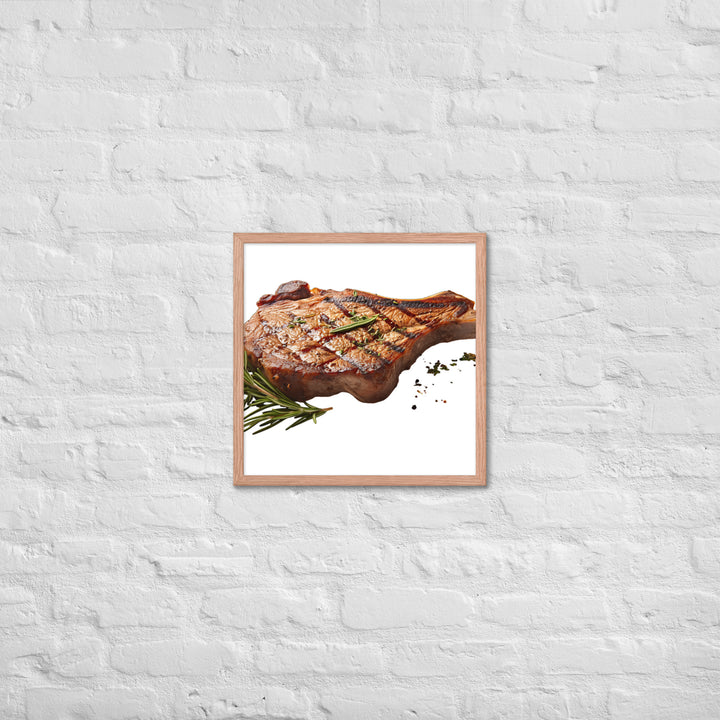 T Bone Steak with Herbs Framed poster 🤤 from Yumify.AI