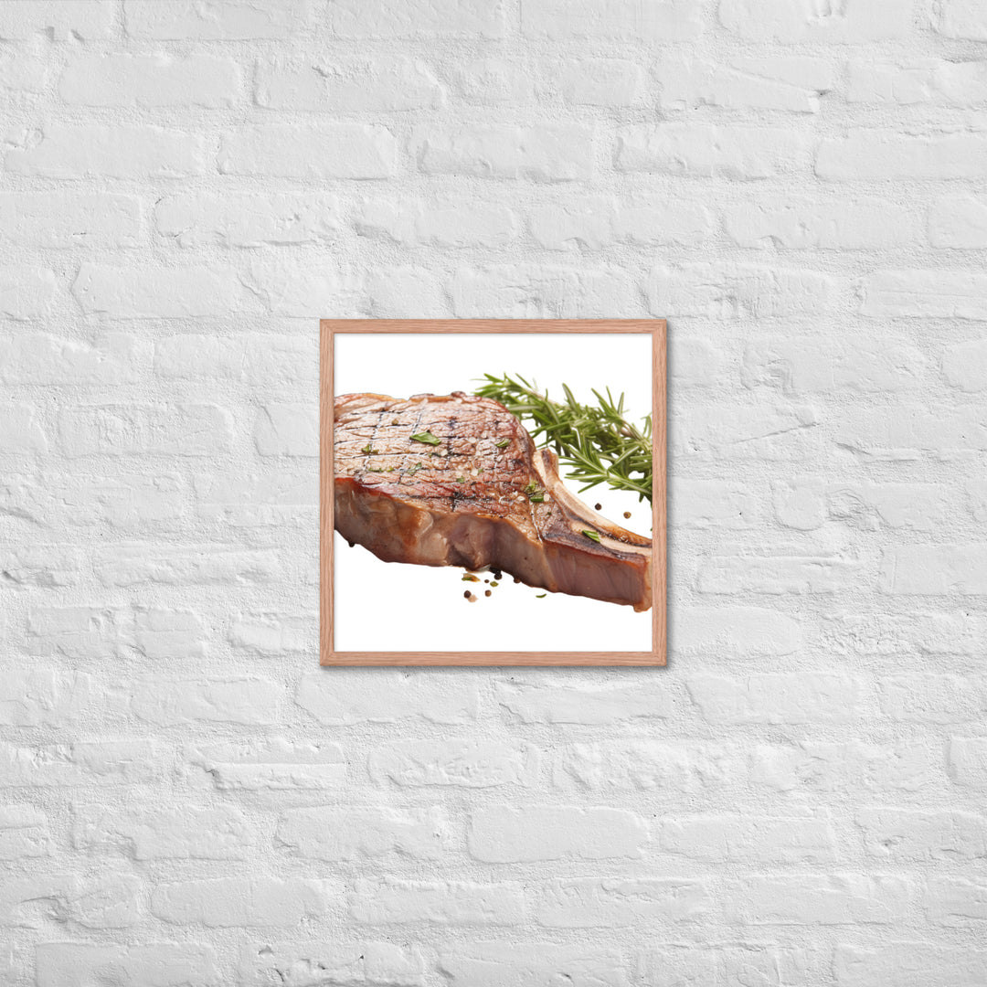 T Bone Steak with Herbs Framed poster 🤤 from Yumify.AI