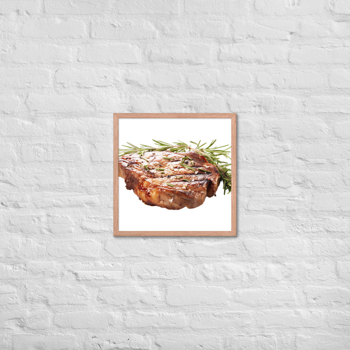 T Bone Steak with Herbs Framed poster 🤤 from Yumify.AI