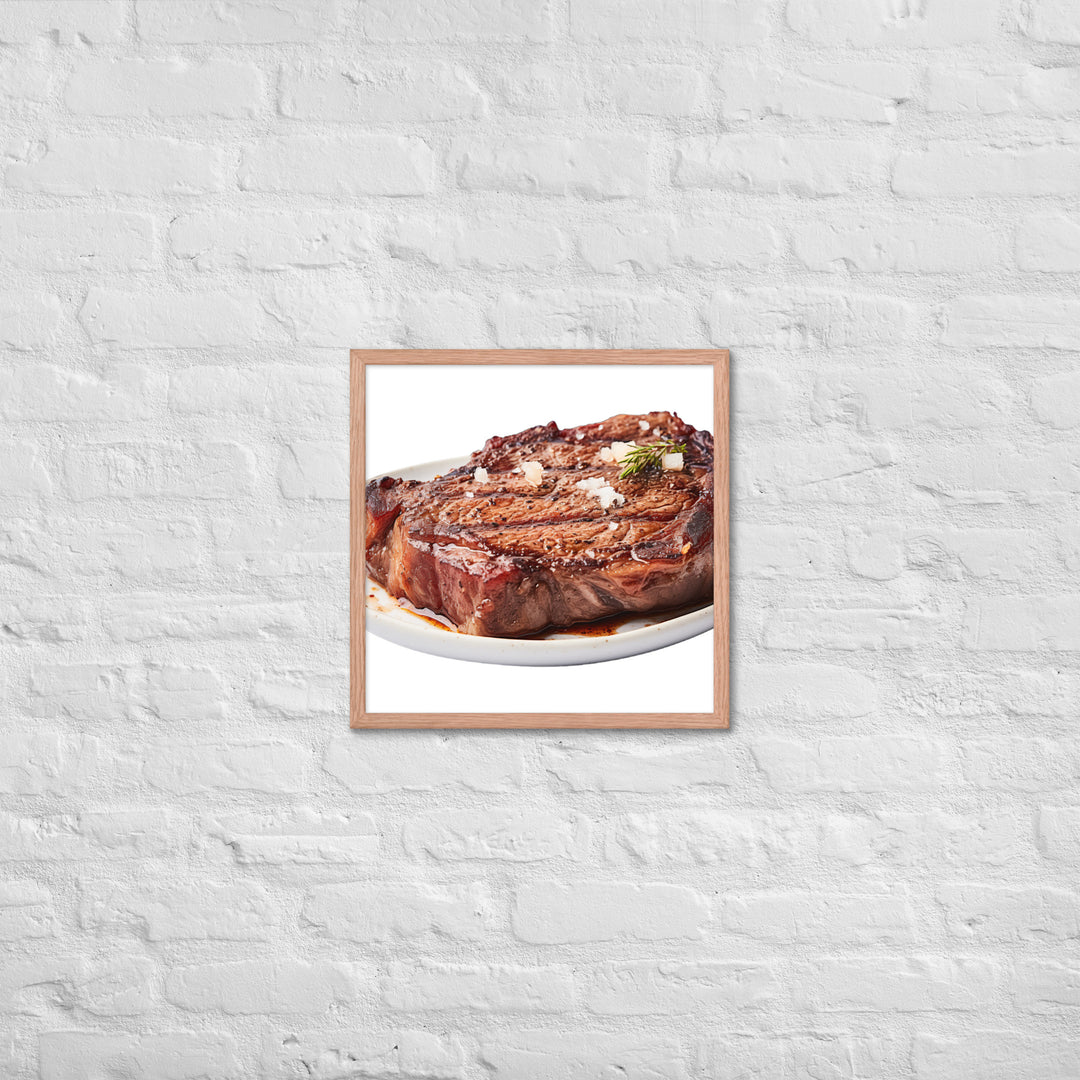 Sizzling Ribeye Steak Framed poster 🤤 from Yumify.AI