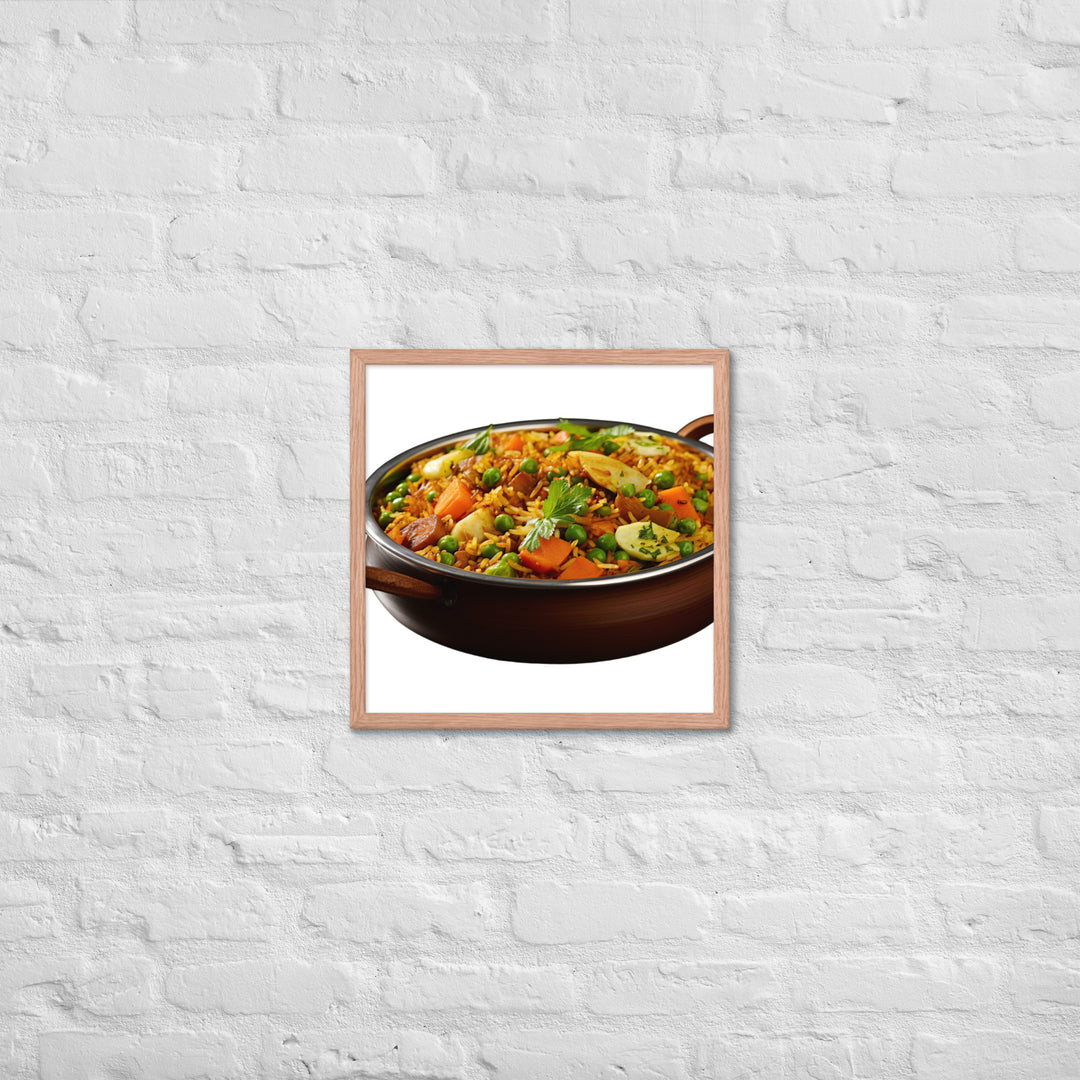 Vegetable Biryani Feast Framed poster 🤤 from Yumify.AI