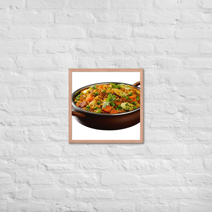 Vegetable Biryani Feast Framed poster 🤤 from Yumify.AI