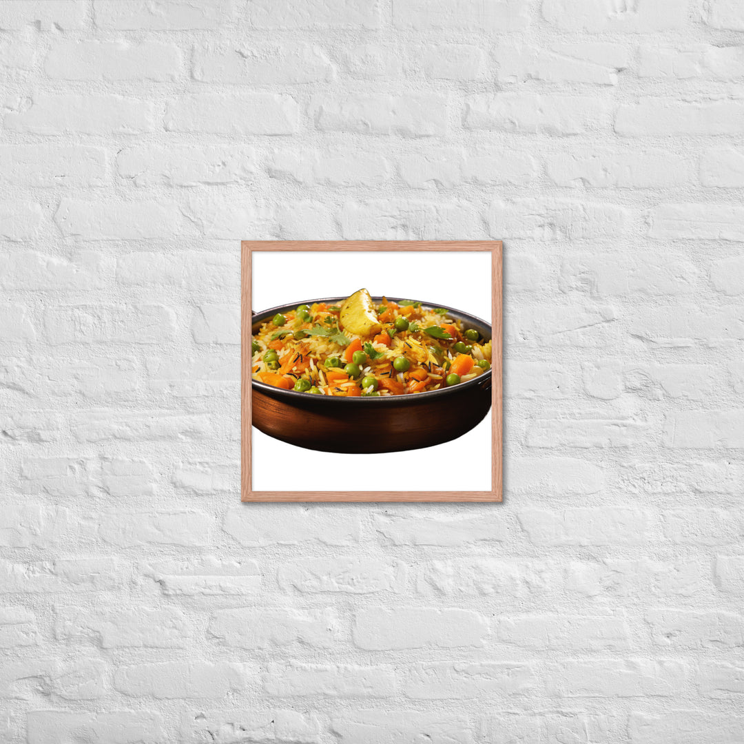 Vegetable Biryani Feast Framed poster 🤤 from Yumify.AI