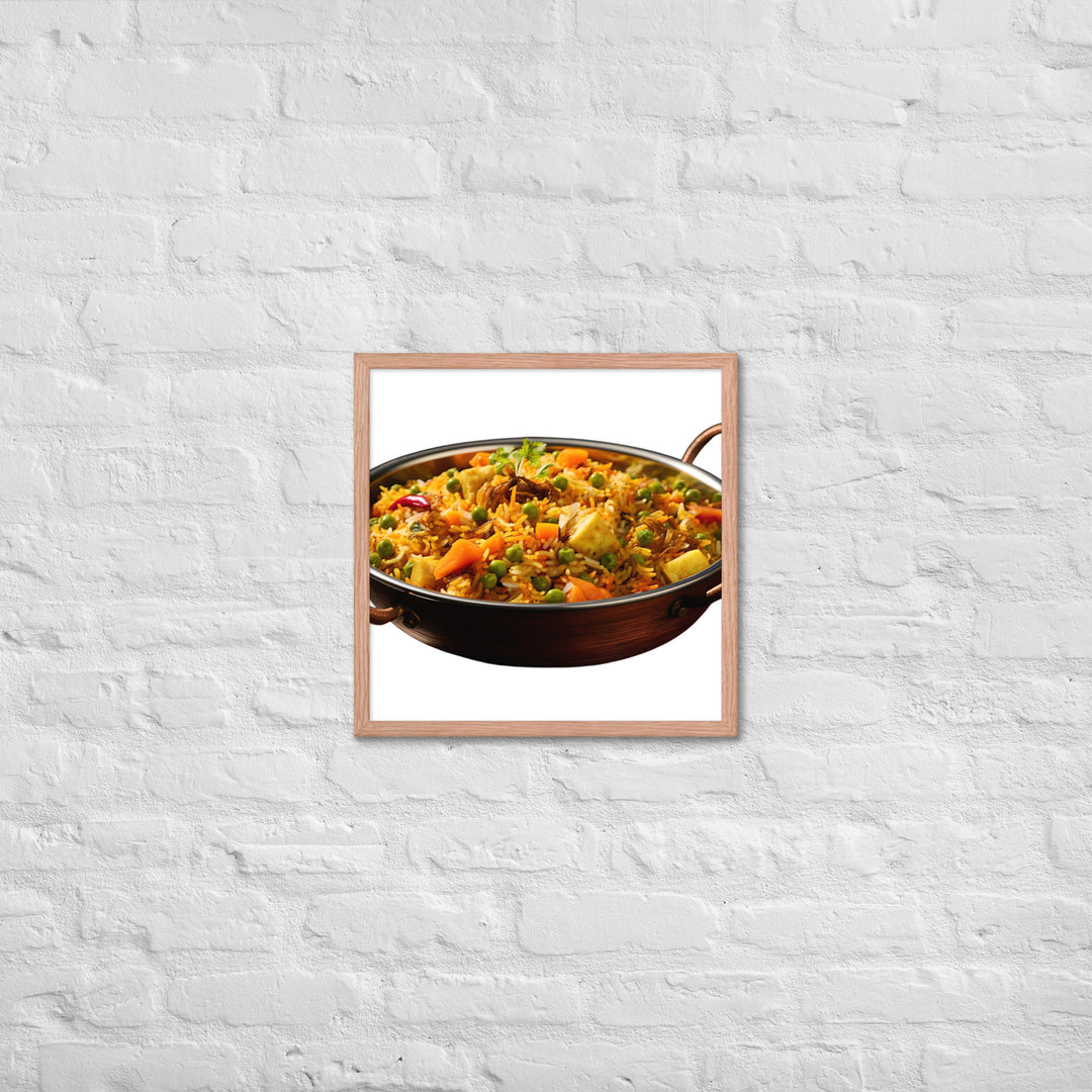 Vegetable Biryani Feast Framed poster 🤤 from Yumify.AI