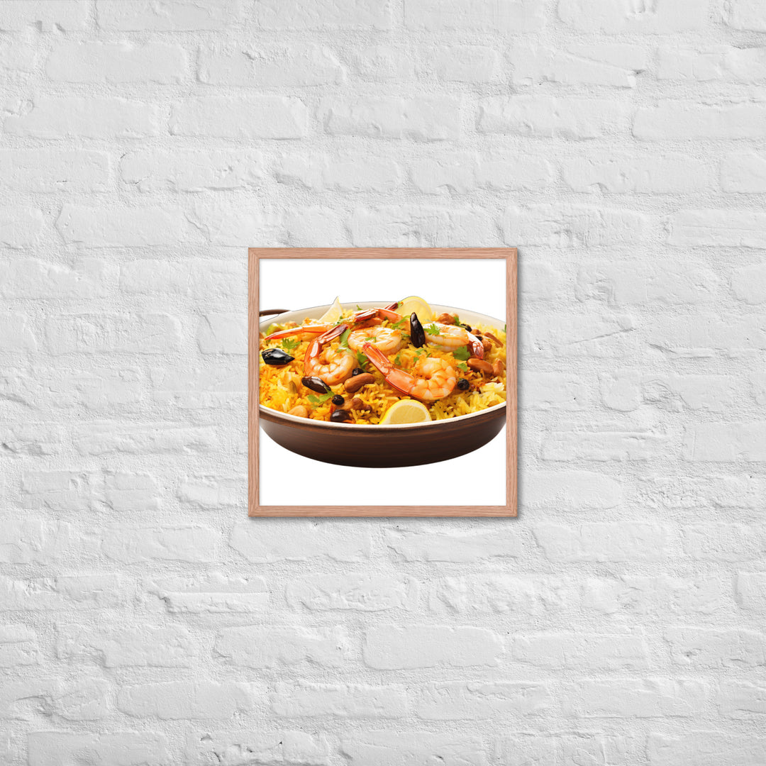 Prawn Biryani Seafood Delight Framed poster 🤤 from Yumify.AI