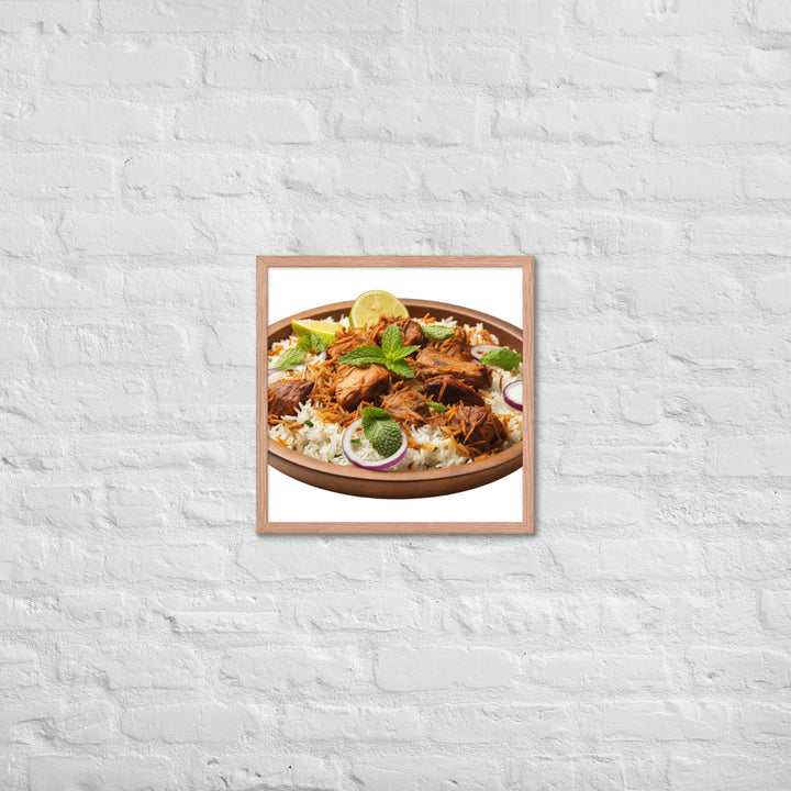 Mutton Biryani Platter Framed poster 🤤 from Yumify.AI