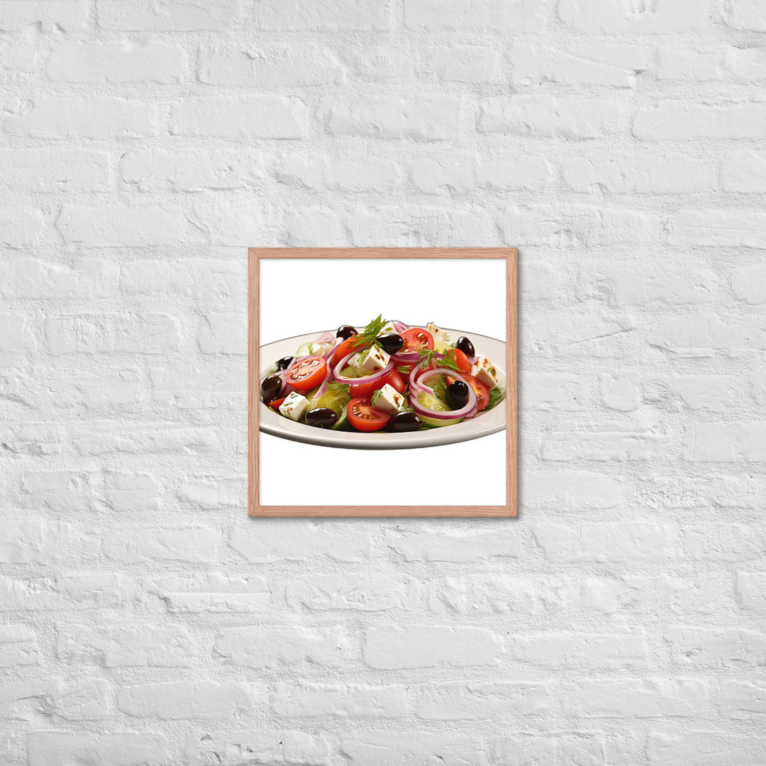 Greek Salad Delight Framed poster 🤤 from Yumify.AI