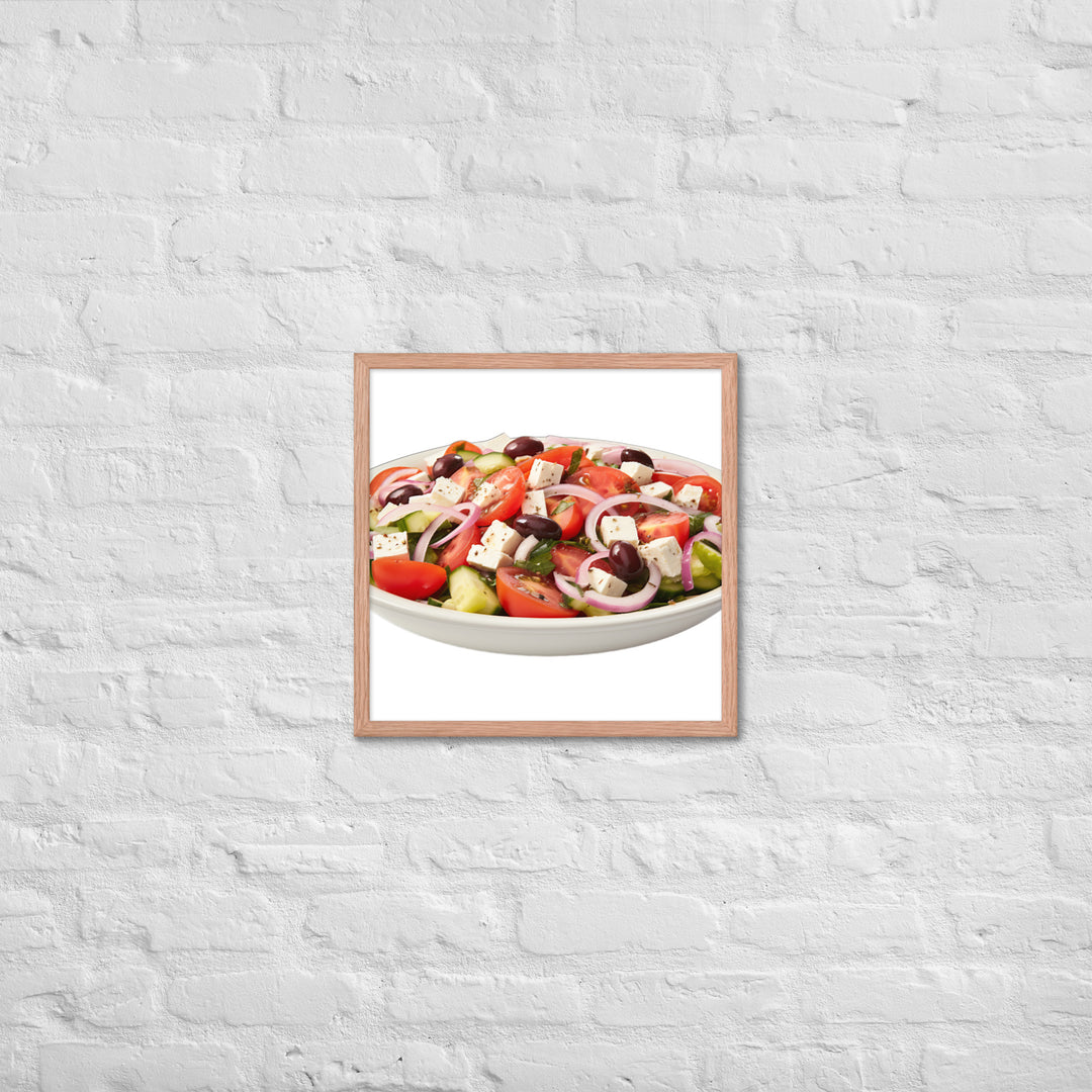 Greek Salad Delight Framed poster 🤤 from Yumify.AI