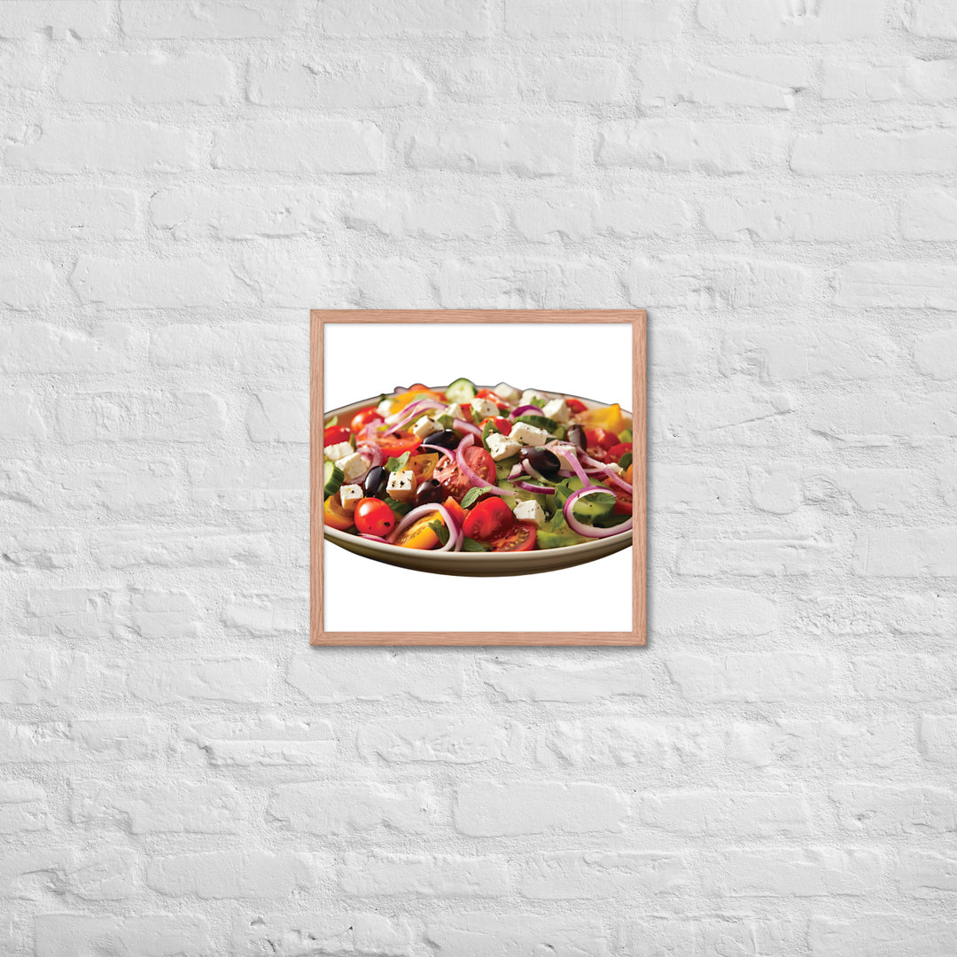 Greek Salad Delight Framed poster 🤤 from Yumify.AI