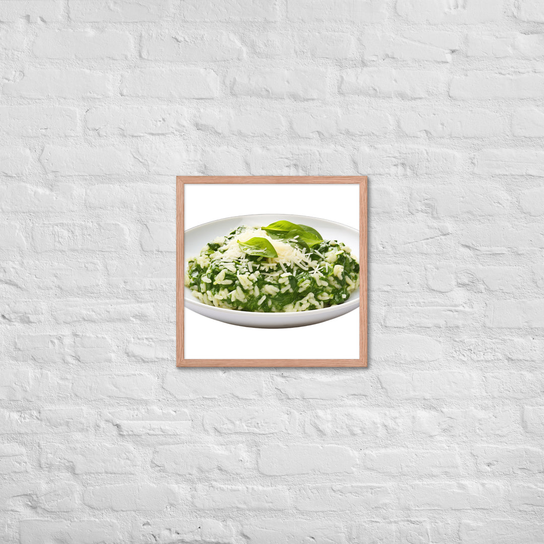 Spinach and Parmesan Risotto Framed poster 🤤 from Yumify.AI