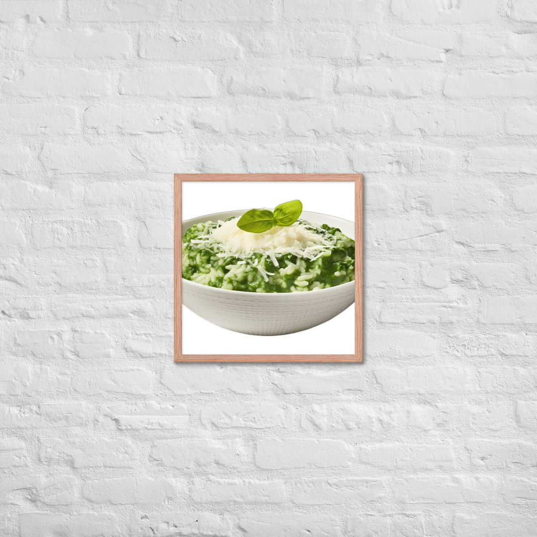 Spinach and Parmesan Risotto Framed poster 🤤 from Yumify.AI