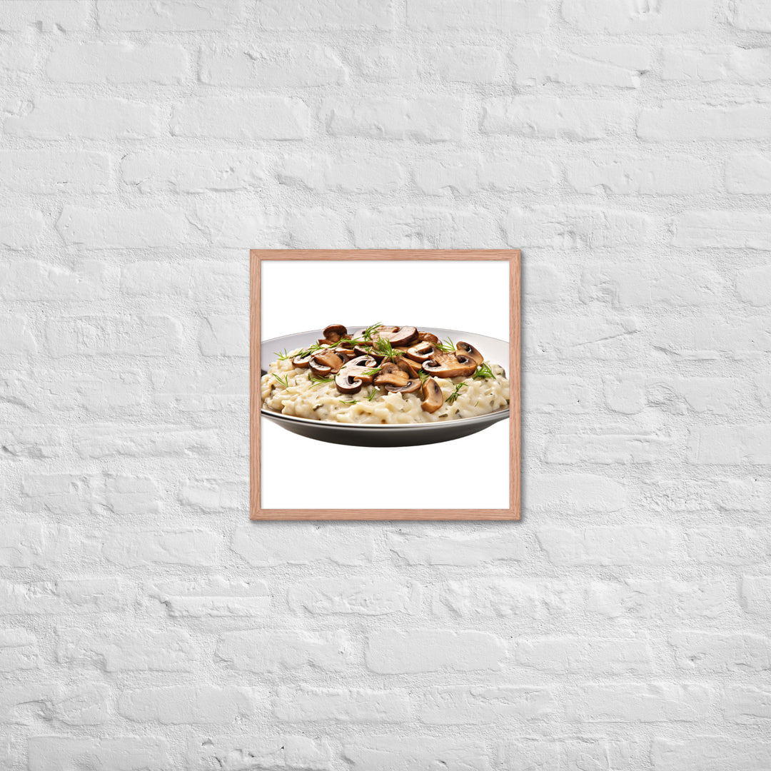 Creamy Mushroom Risotto Framed poster 🤤 from Yumify.AI