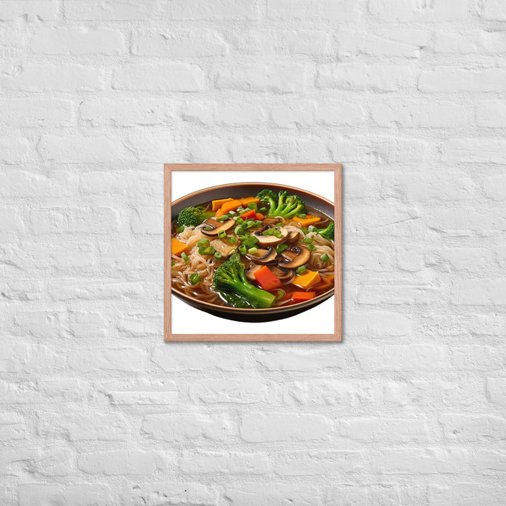 Vegetarian Ramen Delight Framed poster 🤤 from Yumify.AI