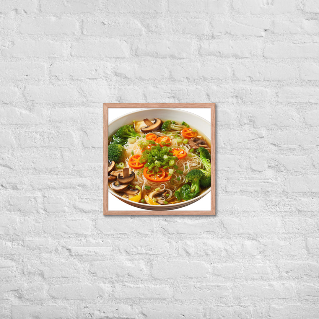 Vegetarian Ramen Delight Framed poster 🤤 from Yumify.AI