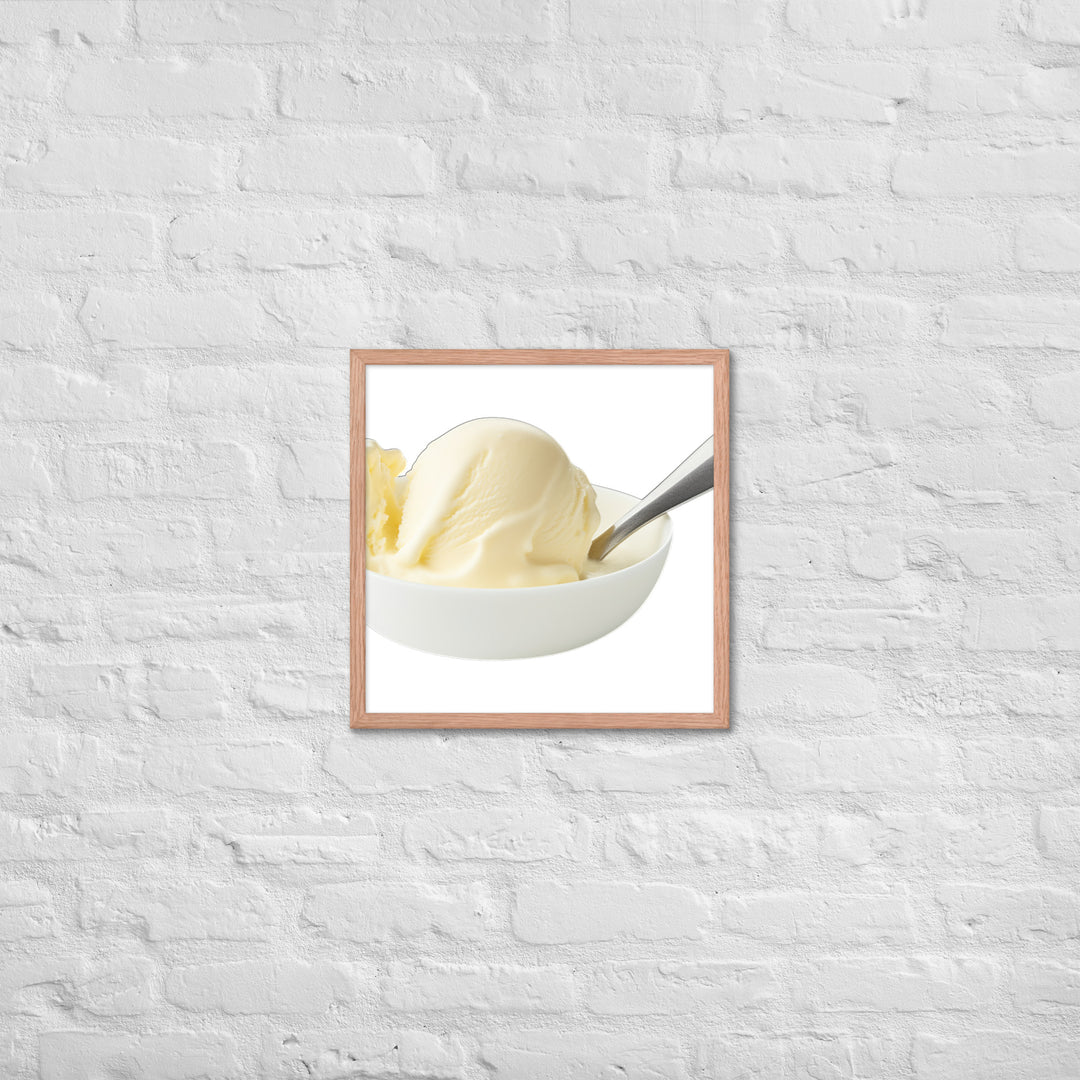 Velvety Vanilla Scoop Framed poster 🤤 from Yumify.AI