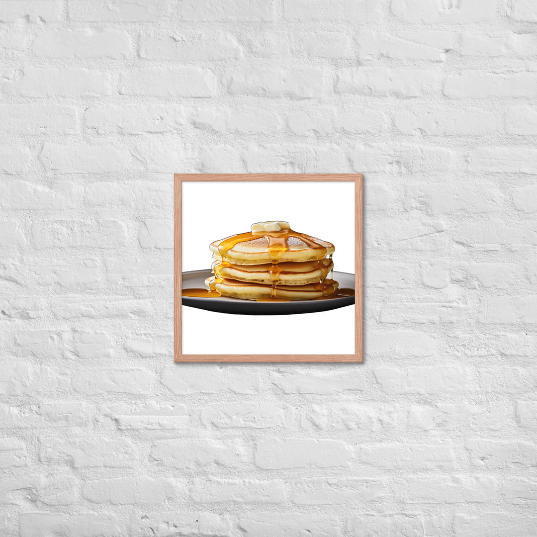 Fluffy Pancake Stack Framed poster 🤤 from Yumify.AI