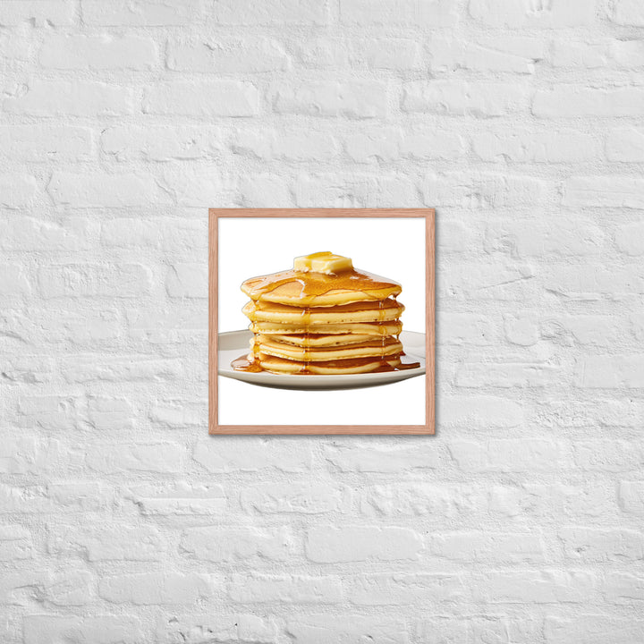 Fluffy Pancake Stack Framed poster 🤤 from Yumify.AI