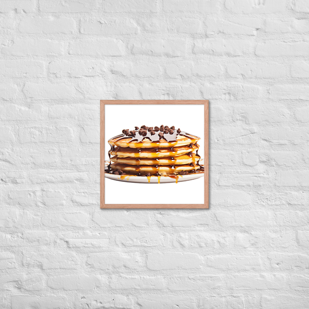 Chocolate Chip Pancakes Framed poster 🤤 from Yumify.AI