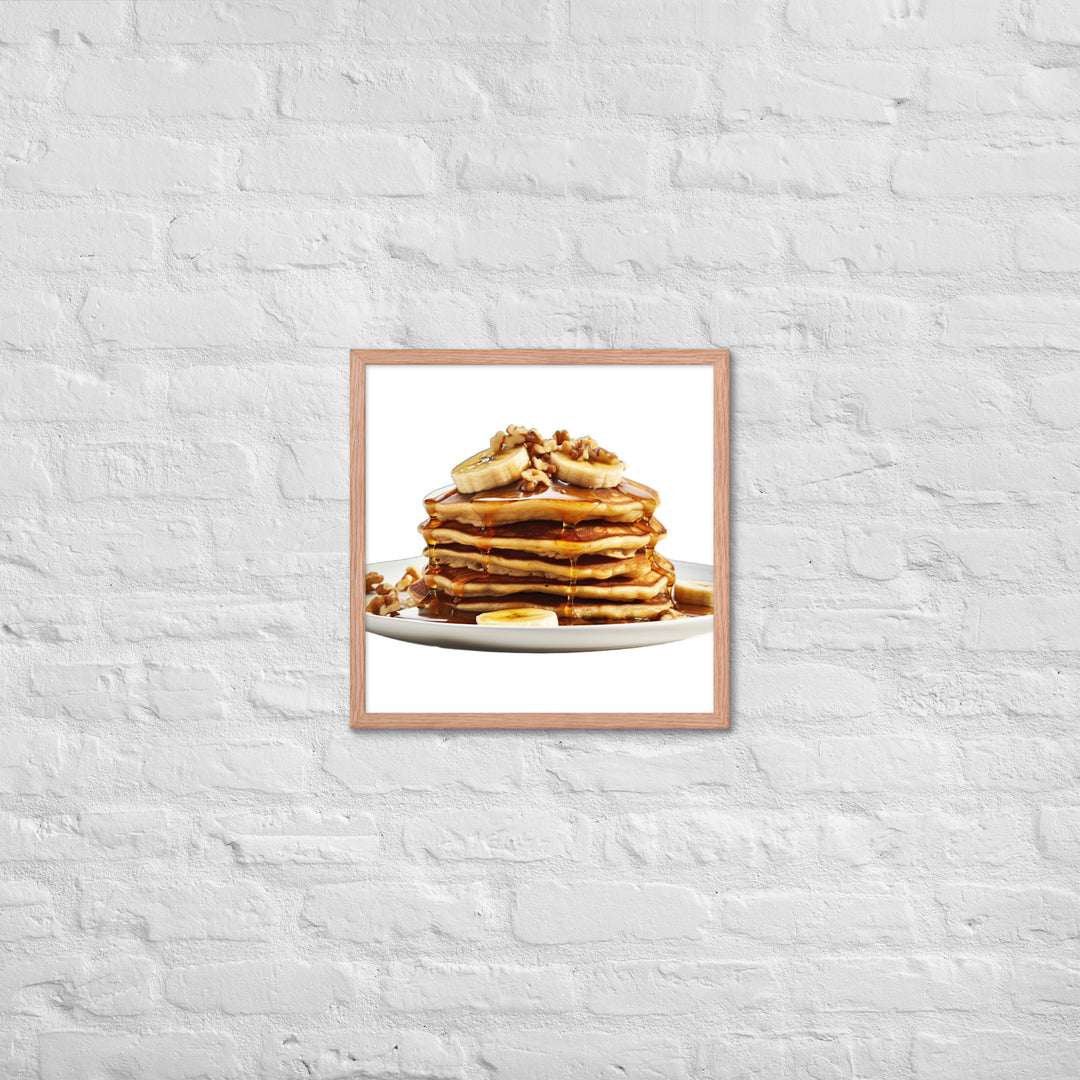 Banana Walnut Pancakes Framed poster 🤤 from Yumify.AI