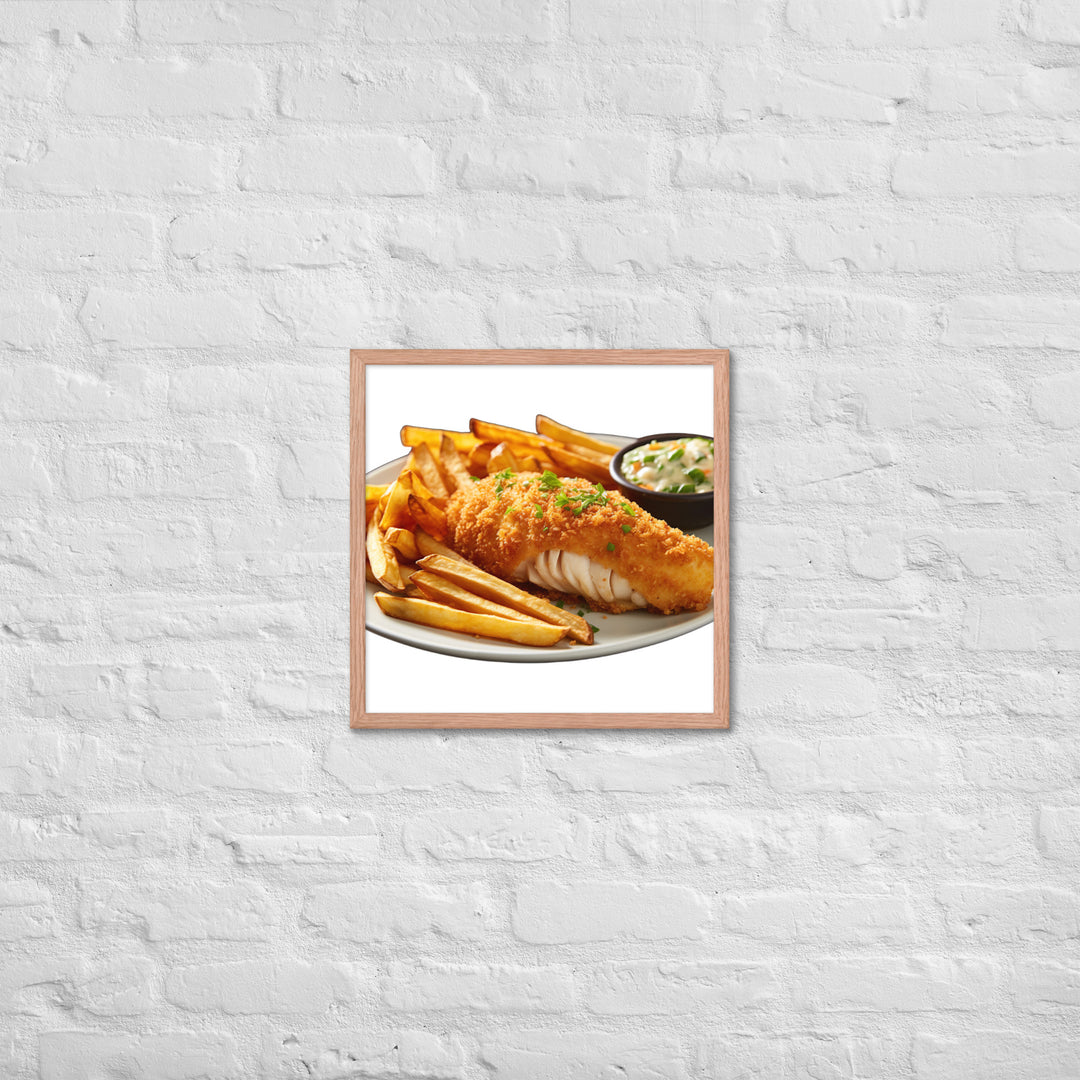 Panko Crusted Fish and Chips Framed poster 🤤 from Yumify.AI