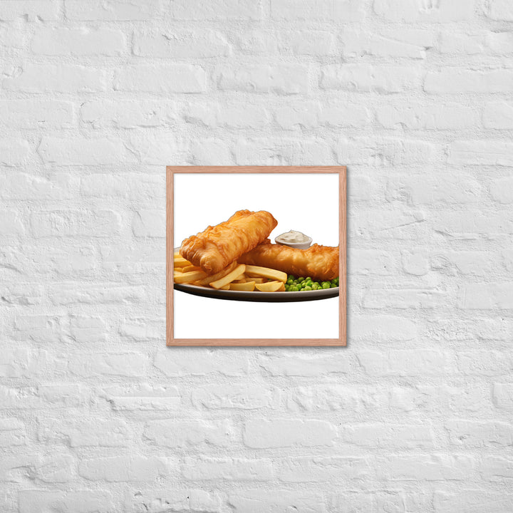 Beer Battered Fish and Chips Framed poster 🤤 from Yumify.AI