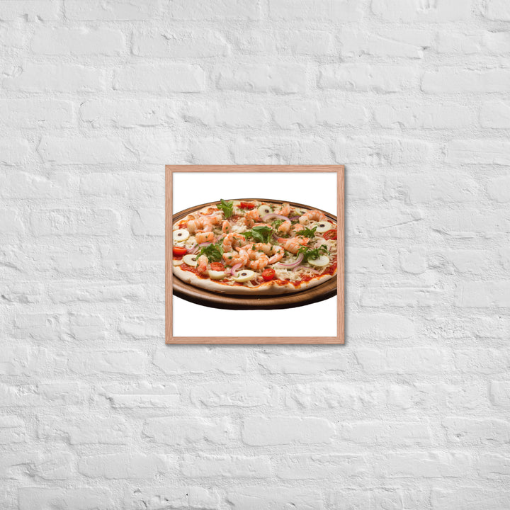 Seafood Supreme Pizza Framed poster 🤤 from Yumify.AI