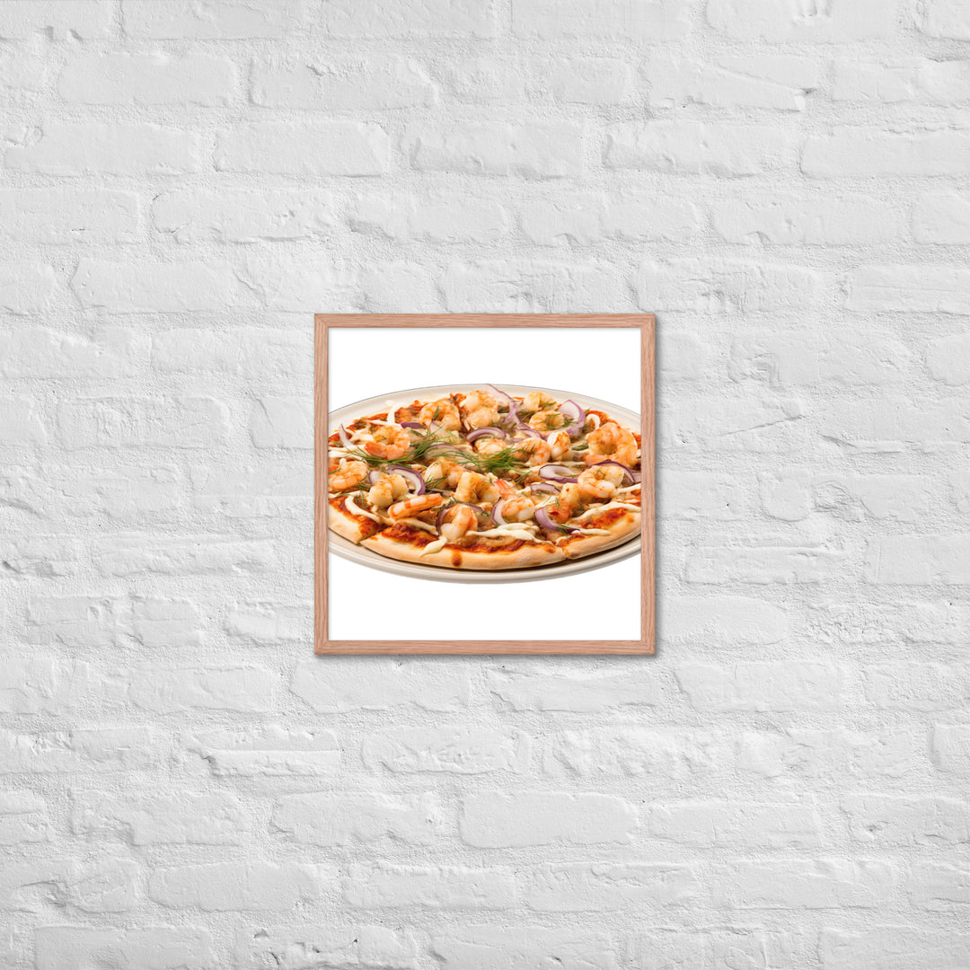 Seafood Supreme Pizza Framed poster 🤤 from Yumify.AI