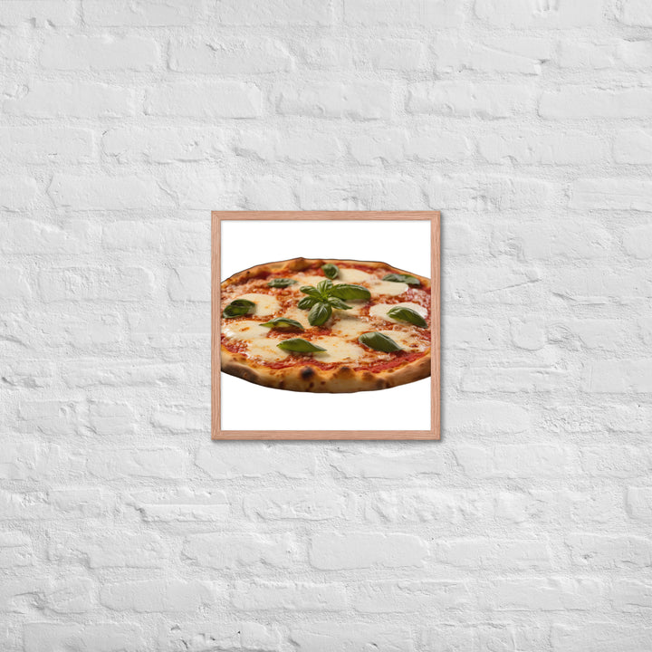 Cheese Dripping Margherita Pizza Framed poster 🤤 from Yumify.AI