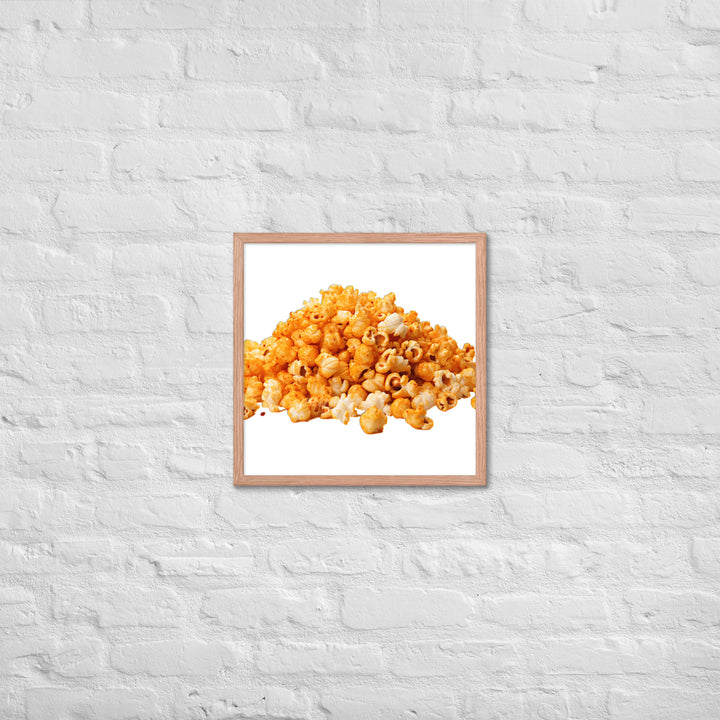 Spicy Cheese Popcorn Framed poster 🤤 from Yumify.AI