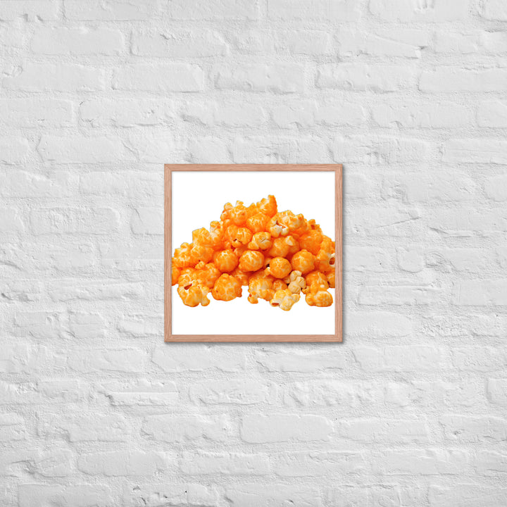 Spicy Cheese Popcorn Framed poster 🤤 from Yumify.AI