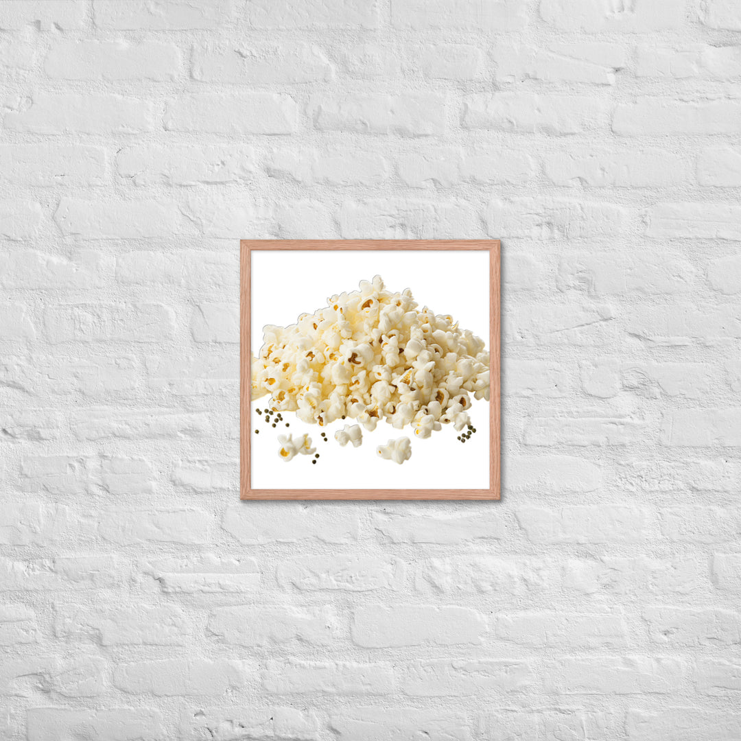 Sea Salt and Olive Oil Popcorn Framed poster 🤤 from Yumify.AI