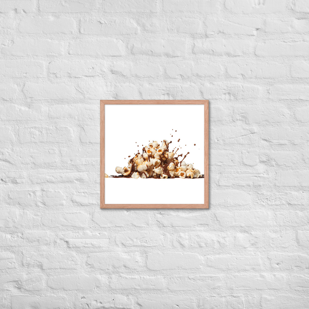 Chocolate Drizzle Popcorn Framed poster 🤤 from Yumify.AI