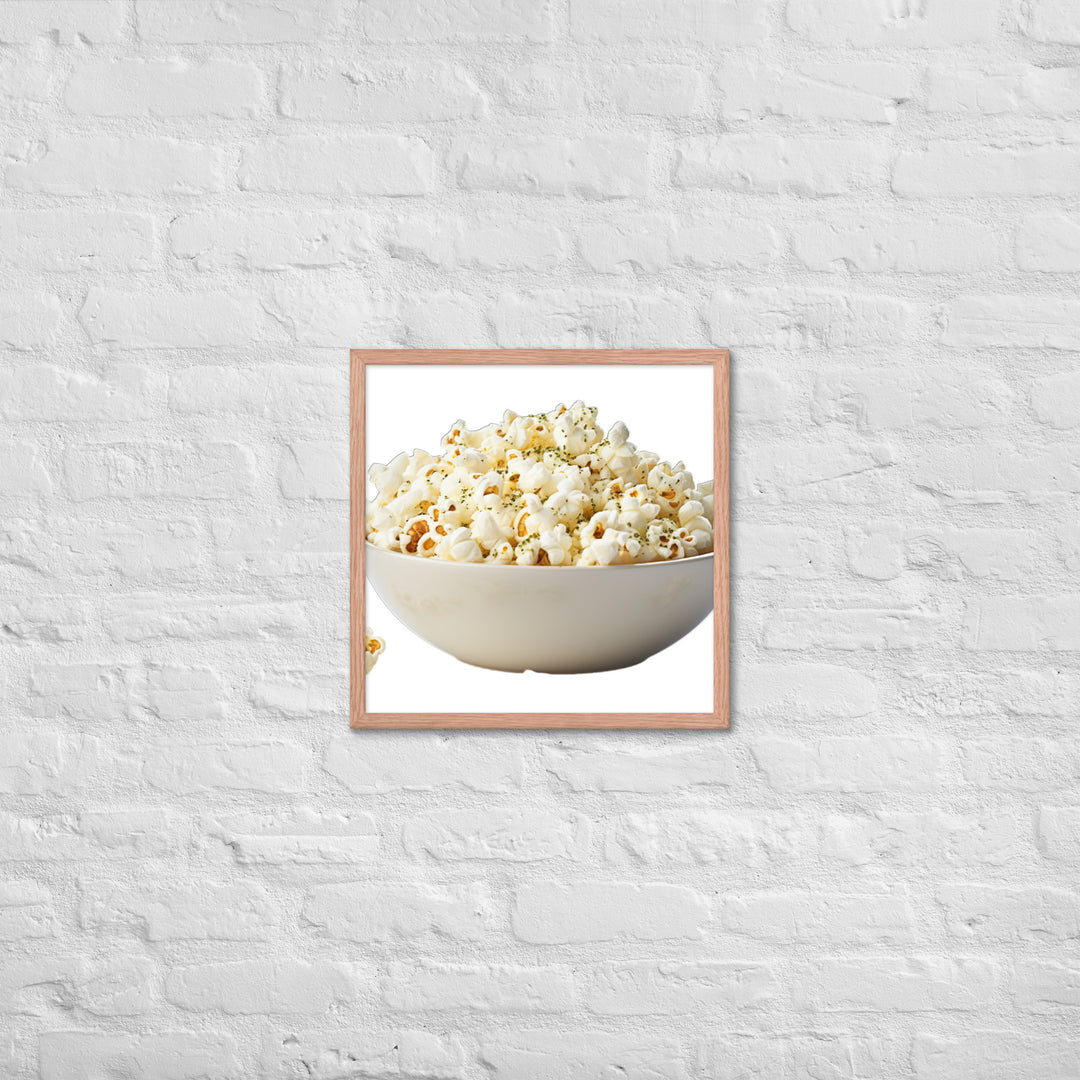 Sea Salt and Olive Oil Popcorn Framed poster 🤤 from Yumify.AI