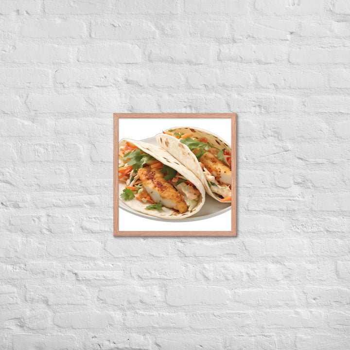 Soft Fish Tacos Delight Framed poster 🤤 from Yumify.AI